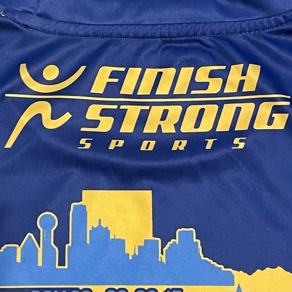 Rhythm and Blues - Dallas 5K Run - Finish Strong Men's Athletic Shirt - Sz XL - Picture 9 of 14